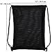 2 Multi Functional Mesh Bags With Drawstring Shoulder Straps For Swimming, Beach, Diving, Travel, Gym - 2 Pack Black (16 x 20 inch, Wet-or-dry-environment)