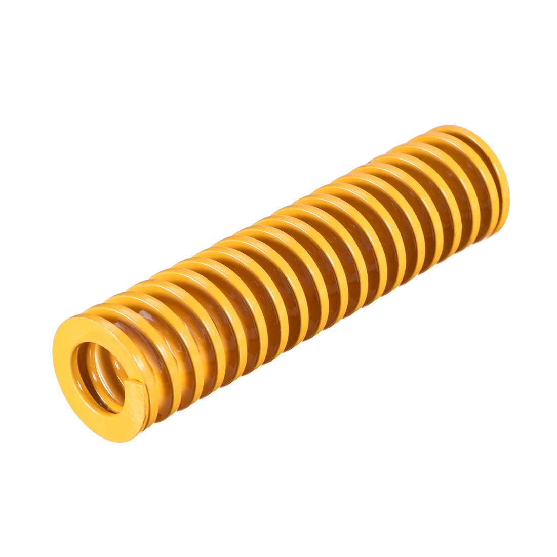 sourcing map 25mm OD 100mm Long Spiral Stamping Light Load Compression Die Spring Yellow