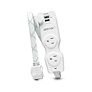BESTEK 2-Outlet Travel Power Strip with 4.2A Dual Smart USB Charging Ports