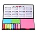 TecUnite Sticky Notes and Index Flags Bundle Set, 3 Sets Rectangular Notes and 8 Sets Index Arrow Flags Leather Look Design Holder with 2019 - 2020 Year Calendar, Gifts for Students and Teachers
