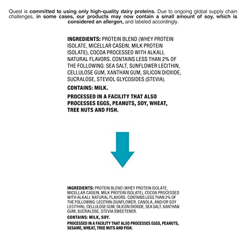 Quest Nutrition Chocolate Milkshake Protein Powder, Low Carb, Gluten