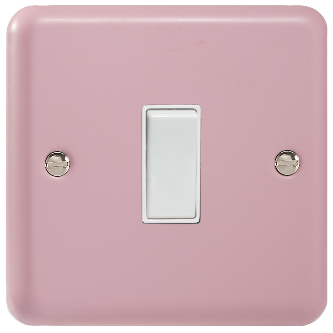 Varilight 1-Gang 10A 1- or 2-Way Rocker Switch Rose Pink