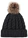 Simplicity Pom Pom Beanie Hat for Women Winter Warm Knit Beanie Hat
