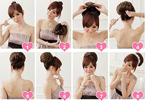 Sarla Synthetic Clip In Hair Bun Up Do Chignons Cover Hairpieces