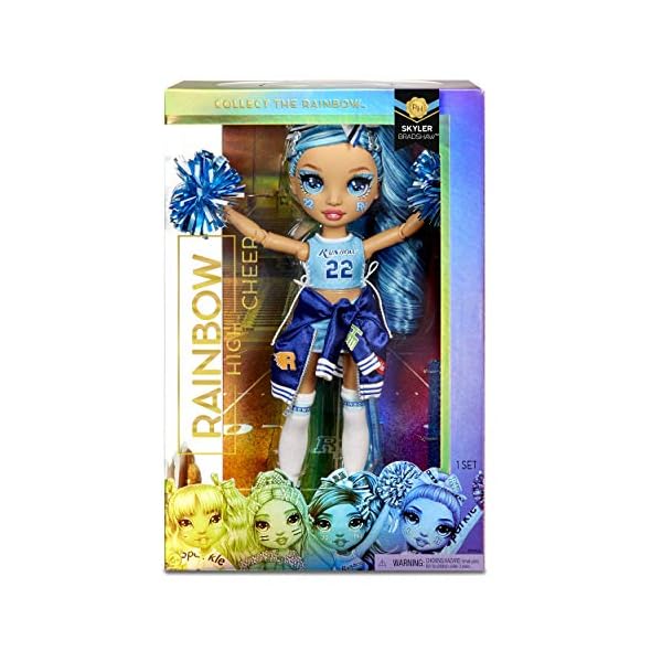 Rainbow-High-Cheer-Fashion-Doll-Luxury-Outfits-Pom-Poms-Cheerleader-Doll-Skyler-Bradshaw-Blue-Themed-Fashion-Doll-Rainbow-High-Cheer-Series-Perfect-Gift-For-Girls-Age-6 Rainbow High Cheer Fashion Doll - Luxury Outfits, Pom Poms & Cheerleader Doll - Skyler Bradshaw, Blue Themed Fashion…