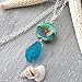 YInahawaii Handmade Bohemian glass Hawaiian Flower bead with sea glass carved leaf, a beautiful necklace with separate matching earrings in my store