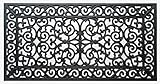 A1 Home Collections First IMPRESSION Audie Modern Indoor/Outdoor 23.62" L x 47.25" W Easy Clean Rubber Entry Way Doormat for Patio, Front Door, All Weather Exterior Doors/Large Size For Double Doors