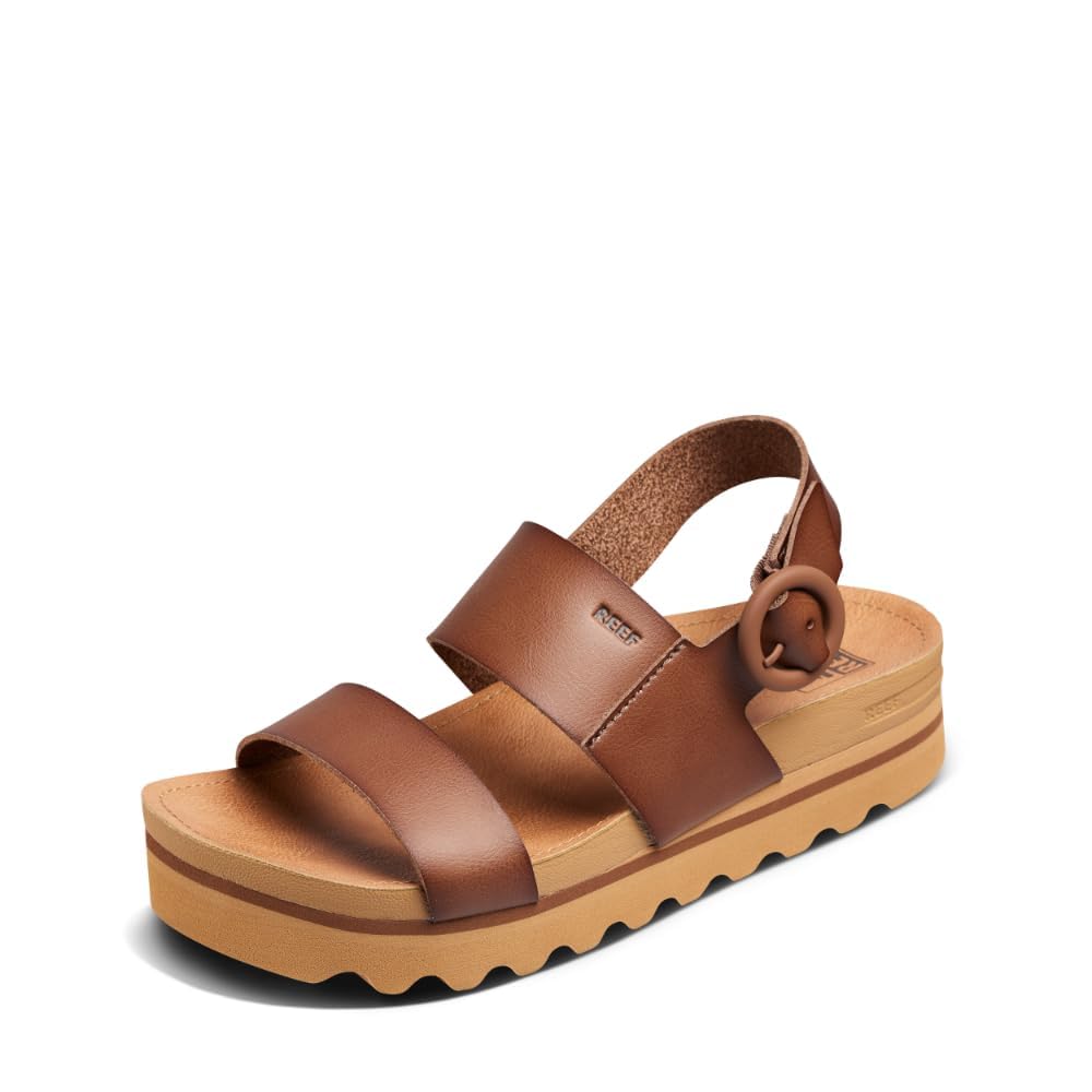 Reef Vista Hi Buckle Womens Platform Fashion Sandal, Arch Support, Ultra Soft Cushion Footbed, Espresso, 8.5 Image Reef Vista Hi Buckle Womens Platform Fashion Sandal, Arch Support, Ultra Soft Cushion Footbed, Espresso, 8.5 Image