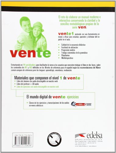 Vente-1-A1A2-libro-de-ejercicios-Mtodos-Jvenes-y-adultos-Vente-Nivel-A1-A2-Tapa-blanda--10-ene-2014