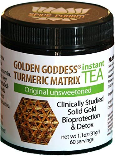 Pure Turmeric Curcumin Extract, Golden Goddess Matrix Instant Turmeric Tea–Clinically Proven High Absorption Curcumin with NO Pills - 60 Servings