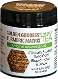 NEW! World's Most Powerful Turmeric Tea â€“ Patented Turmeric Extract Â¼ tsp = 3 tsp Turmeric. Golden Goddess Turmeric Matrix Instant Tea for Inflammation, Joint Pain & Detox â€“ 60 servings