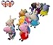 Adorable Original Plush Peppa Pig Family & Friends Pack of 10 Plush Toys Characters (Peppa Family Pack of 10)