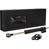 JFG RACING 13" Universal Motorcycle Steering Damper,Carbon Fiber Pattern | Without mounting brackets,CNC,adjustable universal steering stabilizer,for most motorcycles street sport road racing bike