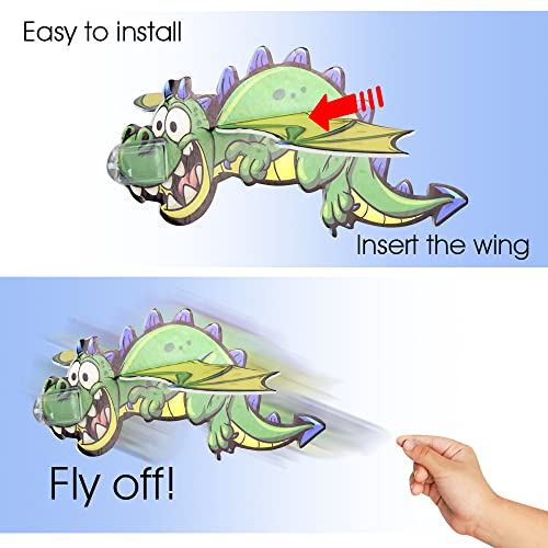 ArtCreativity Foam Flying Dragon Gliders, Set of 24, Lightweight Glider