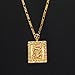 24K Gold Plating Chinese Zodiac Dragon Pendant Hiphop Rock Necklace Jewelry