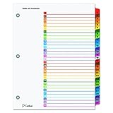 Cardinal 60118 Traditional OneStep Index System, 31-Tab, 1-31, Letter, Multicolor (Set of 31)