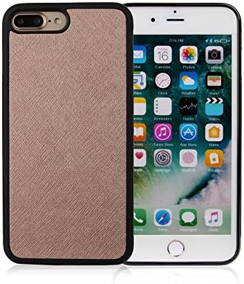 Phone 8 Plus Case / iPhone 7 Plus Geniune Leather Slim Fit Anti-Fingerprint Slip Resistant Cover(Rose Gold)