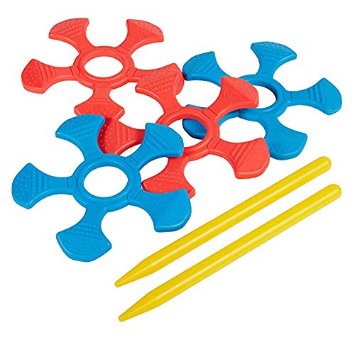 Shooting Stars Ring Toss with 4 Stars and 2 Ground Steaks, Horseshoe-Style Game, Safe Indoor and Outdoor Activity for Children, Friends and Family - Thumbnail 4