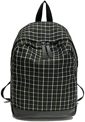 Plaid Female Canvas Backpack Women Back Pack School Bag Rucksacks
