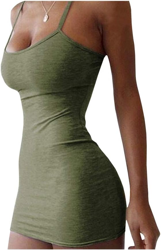 Qianshan Maomo Women Summer Dresses Sexy Spaghetti Strap Mini Bodycon Dress