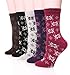 SDBING Women Extra Thick Heavyweight Merino Wool Socks Soft Socks,5-Pack (Snow)