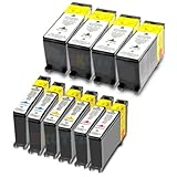 Compatible Lexmark 100XL 10-Set High Yield Ink Cartridges: 4 Black & 2 each of Cyan Magenta Yellow