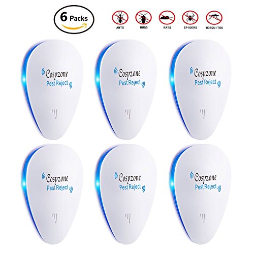 Ultrasonic Pest Repeller, Cosyzone 6 Pack Electronic Pest Control Repellent Plug In for Insect, Mice, Rats, Spiders, Fleas, Roaches, Bed Bugs, Mosquitoes, Eco-Friendly, Human & Pet Safe - Thumbnail 7