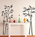 HPG 1 X Hotportgift Bamboo Mural Home Decor Decals Decorative Removable Craft Art Wall Stickers Black, OneSize