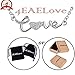 4EAELove Customize Best Friends Panda Necklace Engraved Matching Broken Heart Pendant Charm Friedship Relationship Jewelry Titanium Steel (Silver, Can't Custom)
