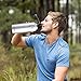 Swig Savvy Sports Water Bottle, Vacuum Insulated Stainless steel, Double Wall, Wide Mouth 2 Leakproof Lid, Travel Thermos - 40oz (Silver)