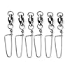 DrFish-High-Strength-Fishing-Ball-Bearing-Swivel-with-Coastlock-Snap-Welded-Ring-Saltwater-Standard-High-Strength-26Lb-to-500Lb100-Copper-Stainless-Steel-Black-Nickle-Coated