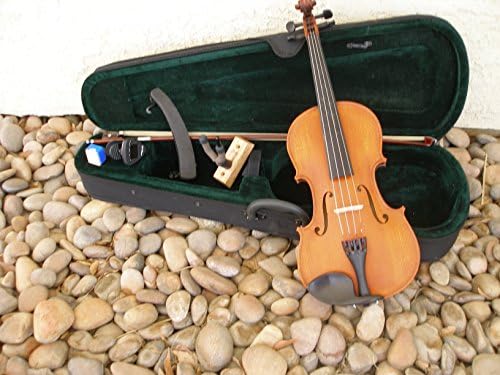 Gliga Violin 4/4 Gems 1, Case, Bow, Electronic Tuner, Shoulder Rest, 4 Built in Fine Tuners and Wall Hanger