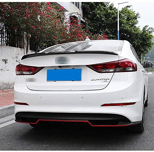 フィット感のためのヒュンダイエラントラスポイラー17エラントラ車のテールウイング装飾 Absプラスチック製未塗装プライマーリアトランクスポイラーリアスポイラー お得なキャンペーンを実施中 Color Black