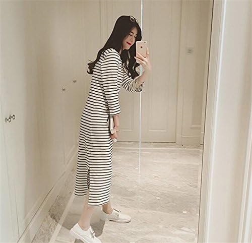 Amazon レディースワンピース ボーダー スリム 下地 マッチングしやすい 上質 着心地いい おしゃれ 夏 スリム セール レディース ワンピース フリーサイズ 写真色 ワンピース チュニック 通販