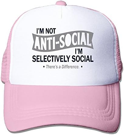 Style Mesh I'm Not Anti-social I'm Selectively Social Adjustable Cap Hat World