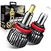 Light Moses H11 LED Headlight Bulbs 360-Degree Super Bright 6,000K Sky White 12,000lm 90W Premium replacement High Low beam