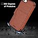 Taken iPhone 8 / iPhone 7 Leather Wallet Case with Cards Slot and Metal Magnetic, Slim Fit and Heavy Duty, Plastic Flip Case/Cover with Rubber Edge, for Women, Men, Boys, Girls, 4.7 Inch Dark Brown