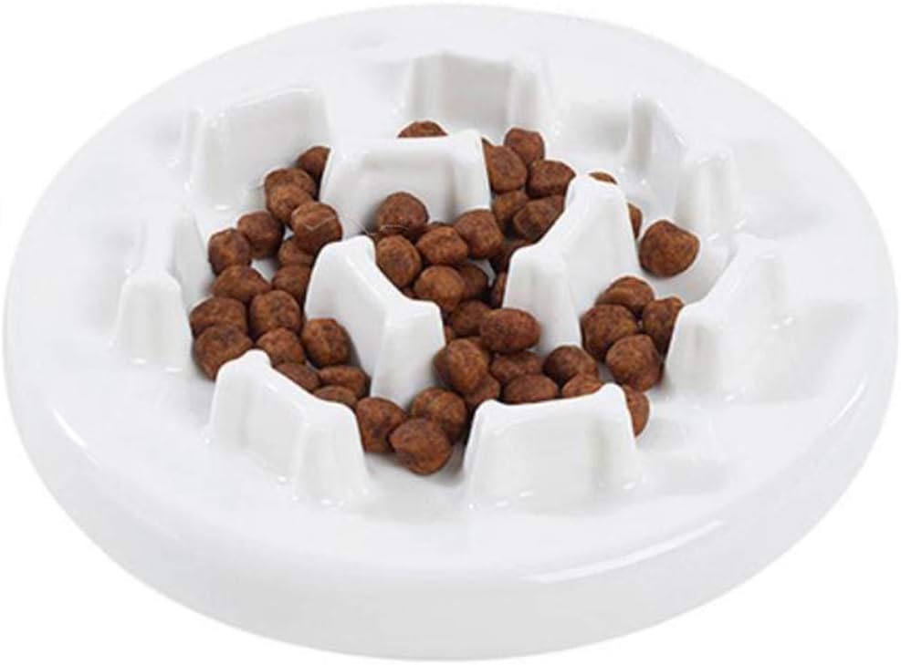 ceramic slow feeder cat bowl