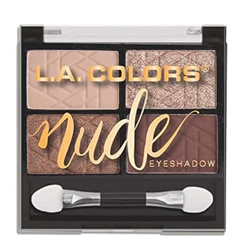 L.A. Colors 4 Colour Eyeshadow Palette - Bare It All (Nude), Multi Color, 4.8 g