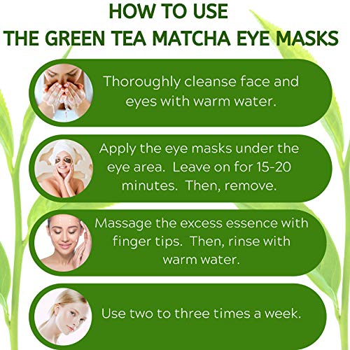Suprance Green Tea Matcha Eye Mask Under Eye Patches Treatment for Dark