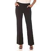 Rekucci Women's Secret Figure Pull-On Stretchy Wide Leg Office Yoga Dress Pant in Regular/Petite/Tall Fit