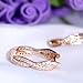 Presentski Rose Gold Hoop Earrings 925 Sterling Silver Cubic Zircoia Twisted Cuff Earrings for Women