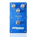 AROMA ABS-1 Blues Distortion Electric Guitar Effect Pedal True Bypass with Aluminum Alloy Housing Blue