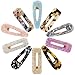 Acrylic Resin Hair Clips for Women Girls, Funtopia 10 Pcs 2.8 Inches Fashion Hair Barrettes Geometric Alligator Hair Clips for Party Daily Hairstyling