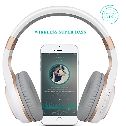 Bluetooth Headphones, Riwbox XBT80 Folding Stereo Wireless Bluetooth