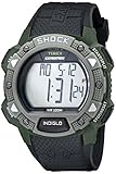 Timex Men's T49897 Expedition Rugged Shock Digital Chrono Alarm Timer Green Case Black Resin Strap Watch