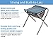 Trekology Camping Stool, Portable Folding Camp Stools - Ultralight Compact Camp Footrest Stool, Mesh Bag for Storage, Great for a Quick Rest Outdoors and for Chores Close to The Ground (Blue, Large)
