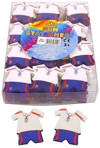 12 X Football Eraser England Shirt