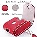 MoKo AirPods Case, Snap Closure Protective Cover Carrying Pouch Pocket, with Holding Strap, for Apple AirPods Charging Case - Red