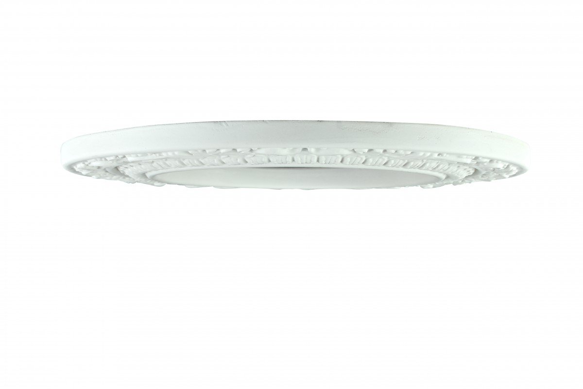 White Ceiling Medallion Urethane Recessed Trim Rosette 6 Inner